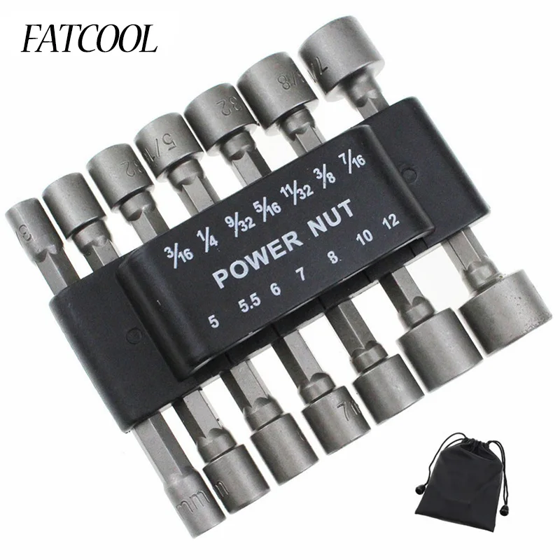 FATCOOL 14 шт./компл. 1/4 &quotшестигранный хвостовик силовая гайка шестигранник