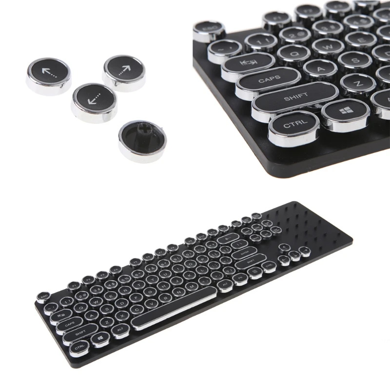 Водонепроницаемая механическая клавиатура в стиле ретро стимпанк 104 87
