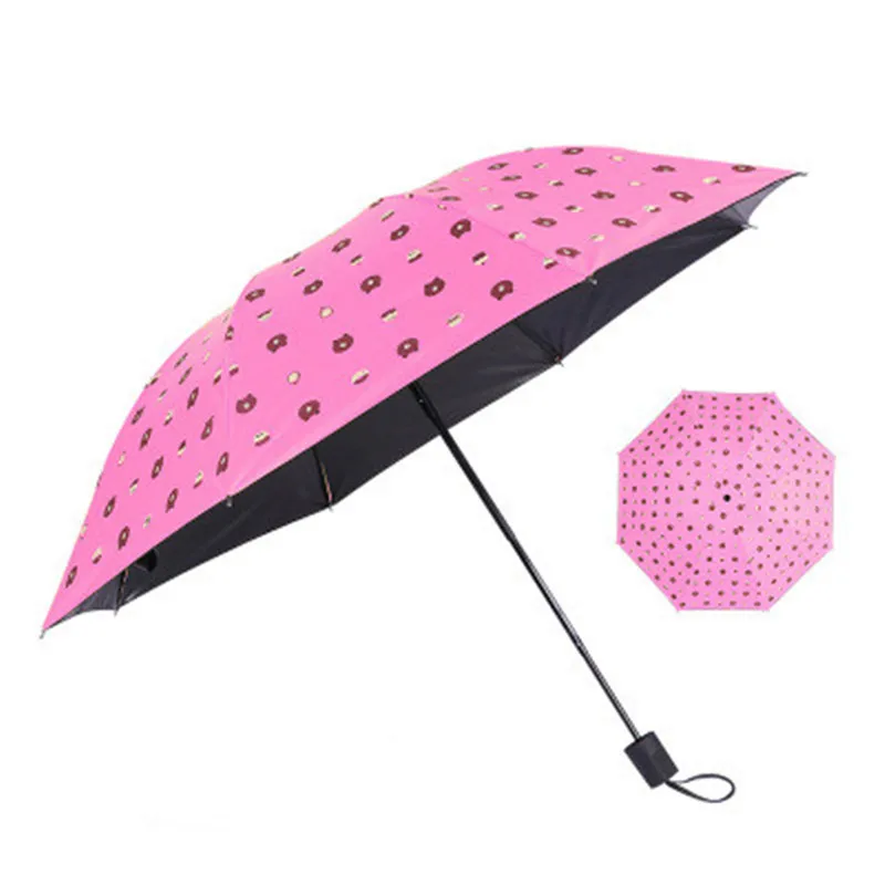 Dark Pink Маленький модный складной зонтик от дождя для женщин, подарок для мужчин, мини Карманный Зонтик для девочек, анти-УФ водонепроницаемый портативный зонтик для путешествий - Цвет: Dark Pink