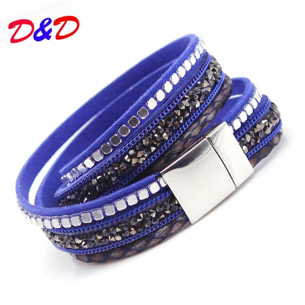 

D&D Multilayer Bracelets for Women Rope Metal Charm Bohemian Leather Bracelet Female Wide Bracelets & Bangles Femme Jewelry