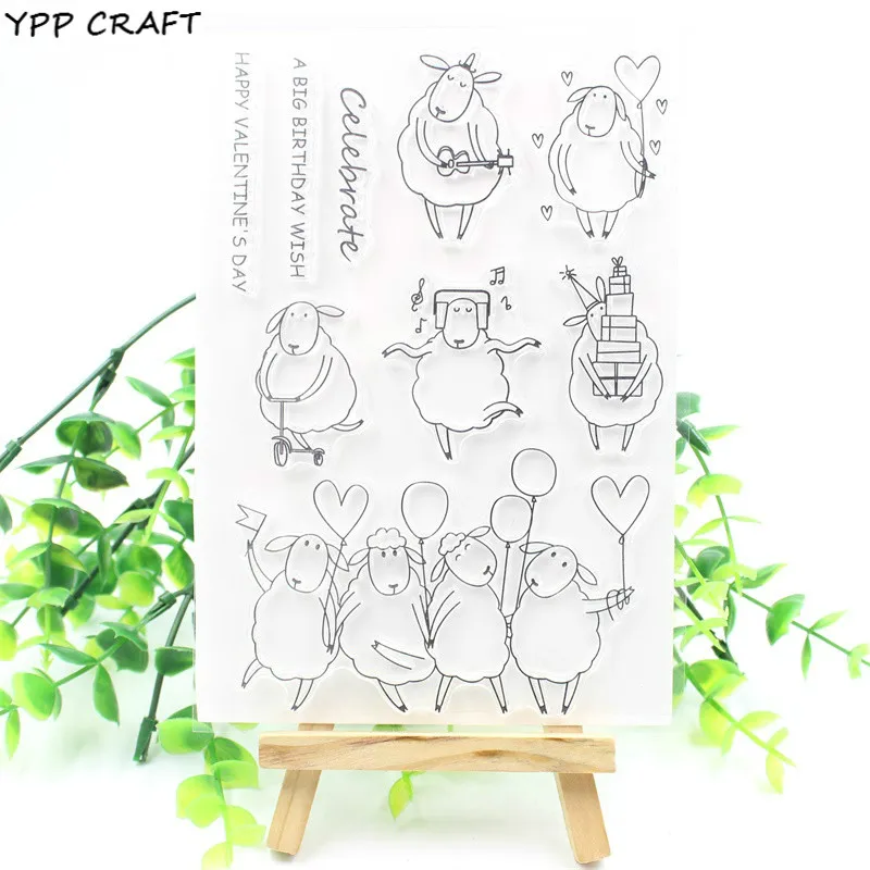 YPP CRAFT милые овцы прозрачный силиконовый марки для DIY Скрапбукинг/карты/Дети Рождество украшения поставки 149