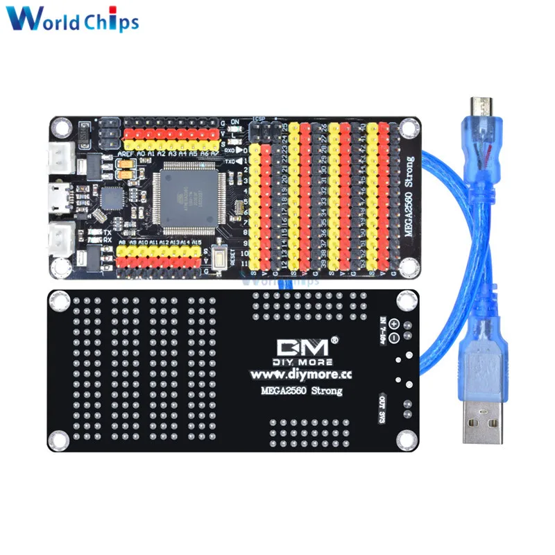 Дм сильная серия ATMEGA16U2 ATMEGA2560 микроконтроллер модуль расширения программируемая плата для Arduino MEGA2560 R3 с USB кабелем