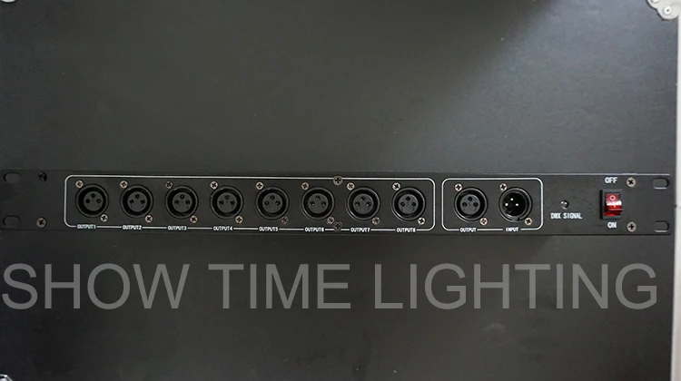 Показать время сценический светильник контроллер DMX512 сплиттер светильник разделитель усилителя сигнала 8 способ DMX Дистрибьютор для сценического оборудования
