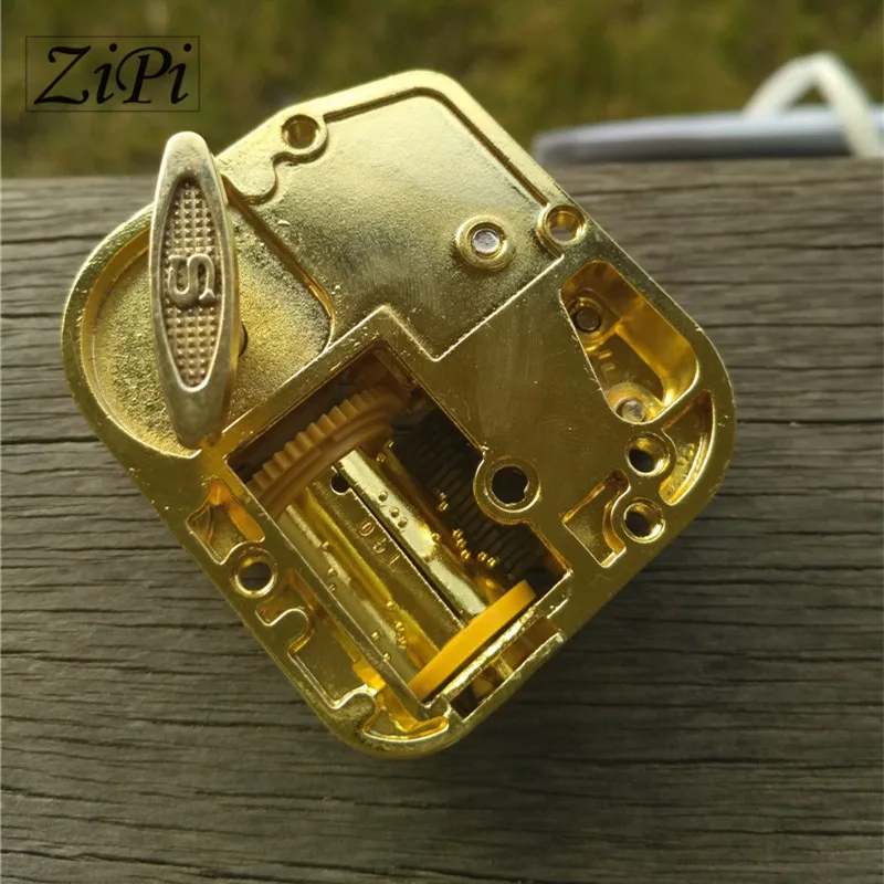 Zipi Home 25 шт./лот, золото, сделай сам, Заводной тип движения, части, Hurdy-guurdy, музыкальная шкатулка, набор движений, 18 мелодий, красивая мелодия, подарок