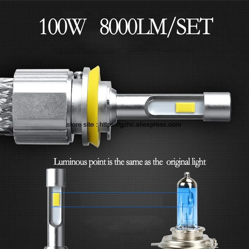 Hochitech 2 шт. Высокое качество водить автомобиль Фары для авто комплект H7 12 В 24 100 Вт