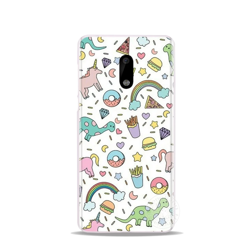 HAMEINUO милый Единорог динозавр Радуга чехол для телефона Nokia 9 8 7 6 5 3 Lumia 630 640 640XL 2018|case