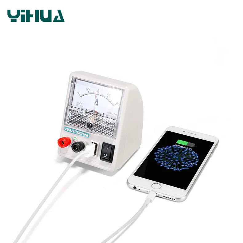

Newest YIHUA-502D phone repair special USB 5V 2A protable 110-240V power supply communication maintenance power supply