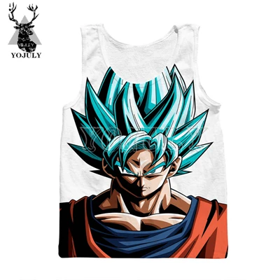 Vest YOJULY жилет унисекс с 3D принтом для мужчин/женщин Dragon Ball Z DBZ Broly Broli Saiyan Goku аниме Harajuku Повседневный забавный жилет с круглым вырезом VE07 - Цвет: Vest