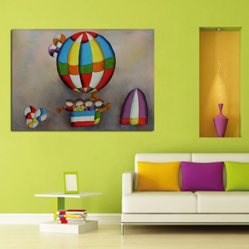 

Ручная роспись Масляные картины горячий воздушный шар концертная игра художественные фотографии высокое качество настенные наклейки на х...