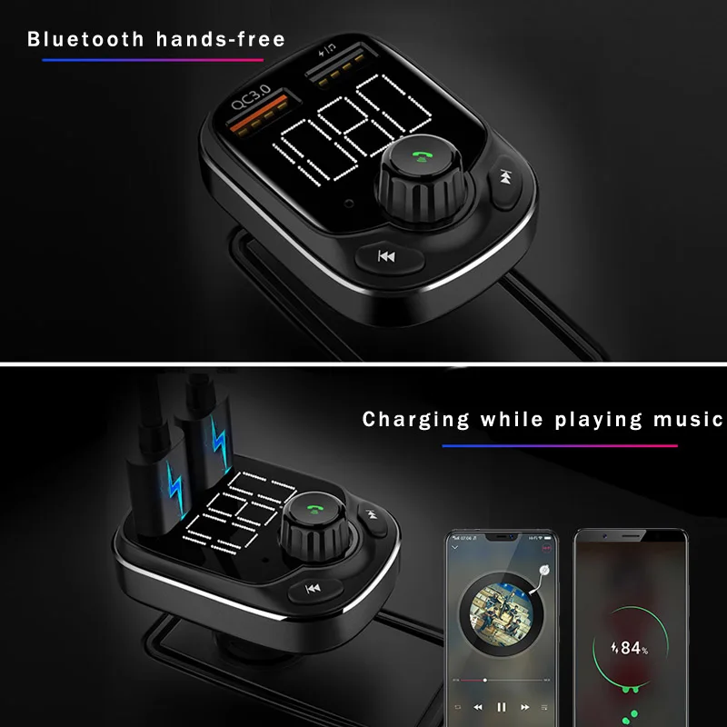 Автомобильный комплект jajabor с Bluetooth громкой связью MP3 плеер fm передатчик двойным