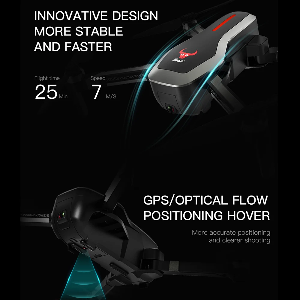SG906 gps Бесщеточный 4K Дрон с камерой 5G Wifi FPV складной оптический поток позиционирования высота удержания RC Квадрокоптер три типа