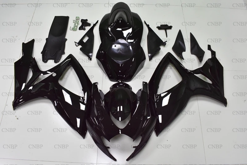 GSXR 750 2006 2007 K6 Обтекатели GSX R600 обтекатели 600 07 глянцевые черные