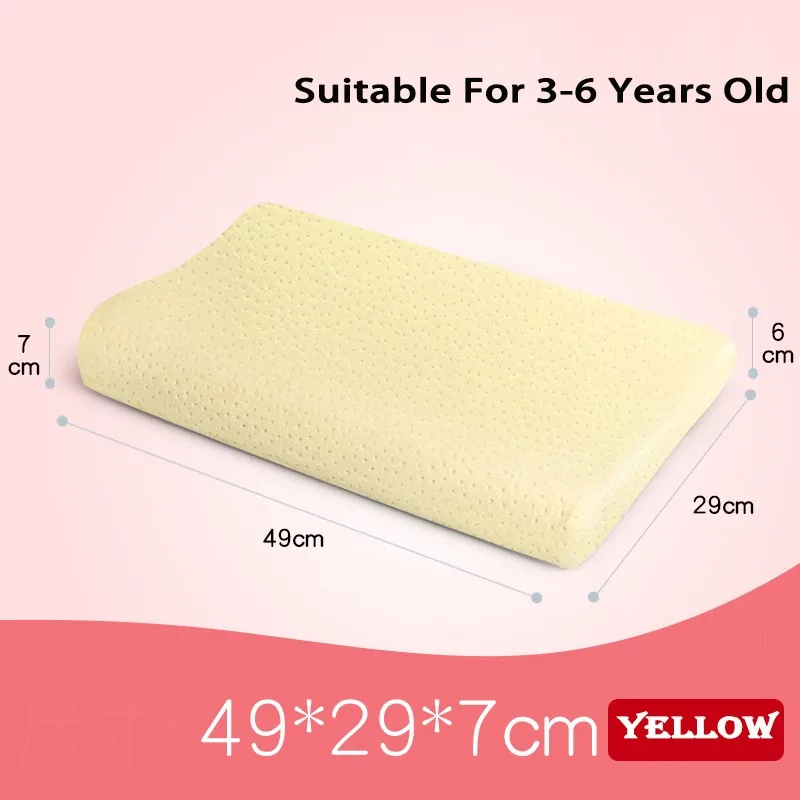 Yellow 3-6 years old 0-24 месяца, детская подушка для придания формы, предотвращающая появление плоской головы, подушка для младенцев с эффектом памяти, ортопедические массажный эффект - Цвет: Yellow 3-6 years old