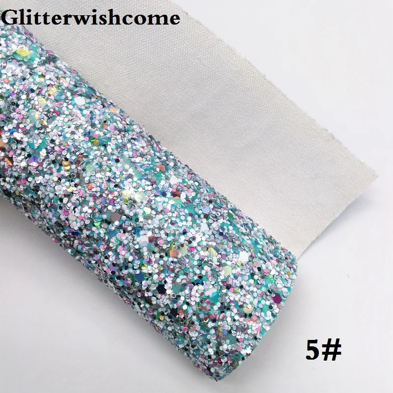 5 Glitterwishcome 21X29 см A4 размер винил для бантов массивный блеск кожа Fabirc искусственная кожа листы для бантов, GM181A - Цвет: 5