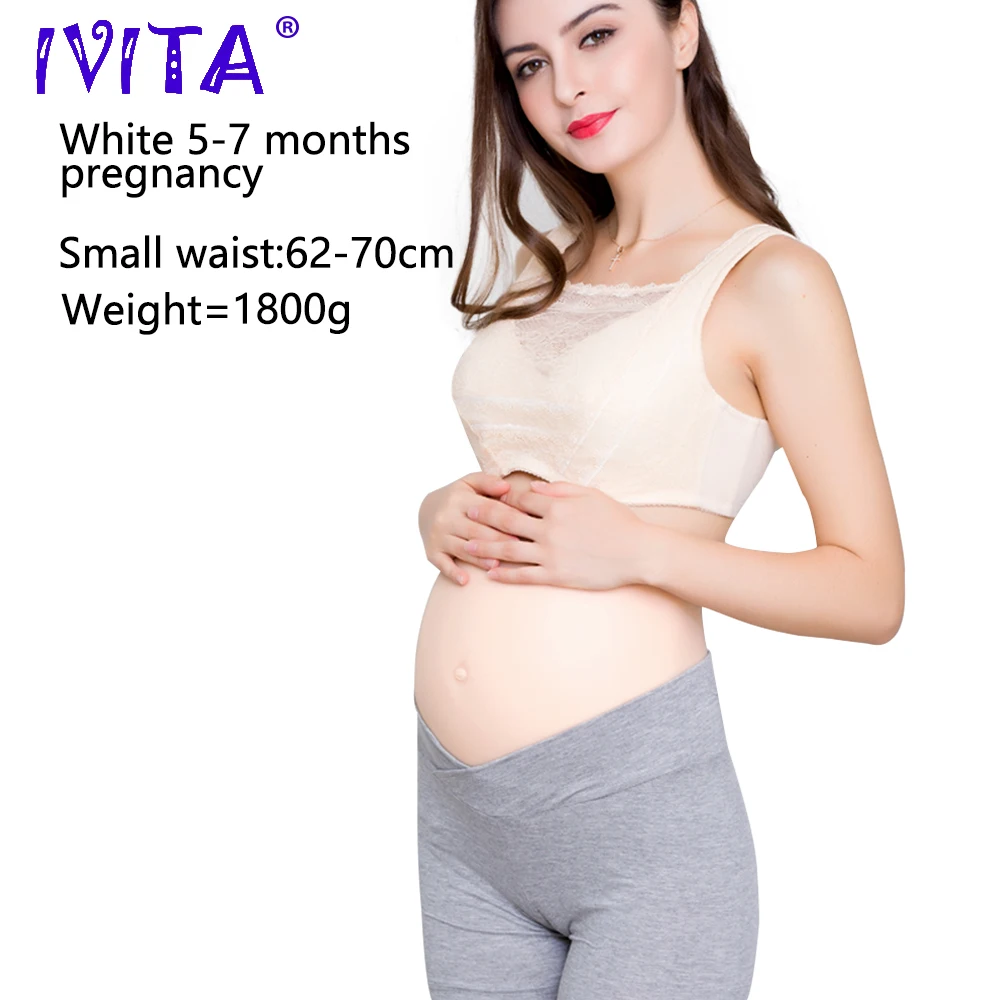 IVITA False Silicone Pregnant Soft Touch Belly Realistic Pregnancy For Unisex Crossdresser Enhancer |