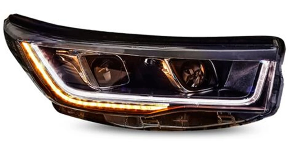 Автостайлинг для Toyota Highlander Kluger 2015-2017 фары светодиодный ДХО Биксеноновые линзы