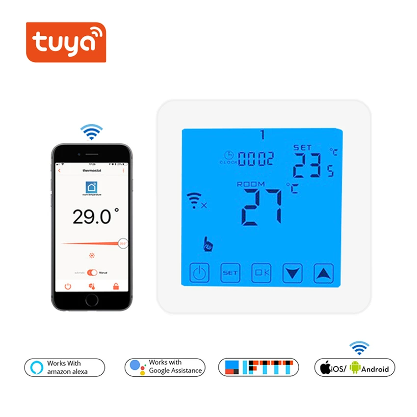 Термостат умный программируемый с Wi Fi 16 А|Умная система управления температурой|