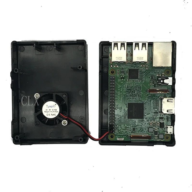 Raspberry Pi 3 ABS корпус пластиковая коробка черный белый прозрачный+ охлаждающий вентилятор совместим с Raspberry Pi 2 Raspberry Pi стартовый комплект