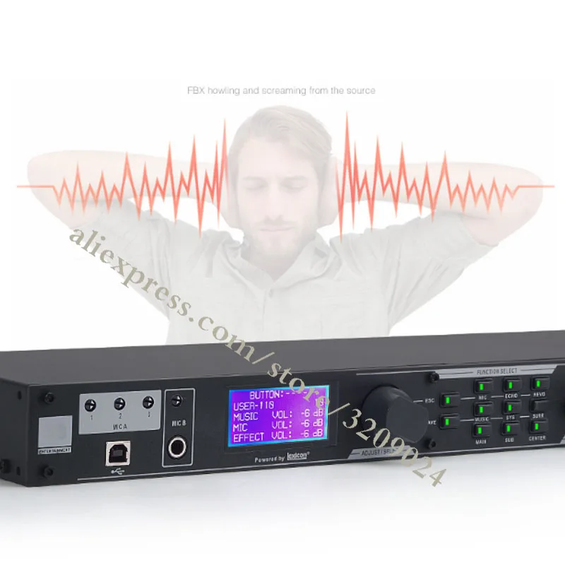 Pro KX-200 караоке микрофон цифровой процессор эффектов системы звук контроллер оборудования эффекторных с программным обеспечением к ПК