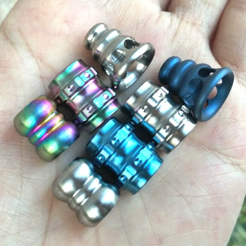 Нож из титанового сплава TC4 нож с бусинами шнурок Паракорда на веревке осенний