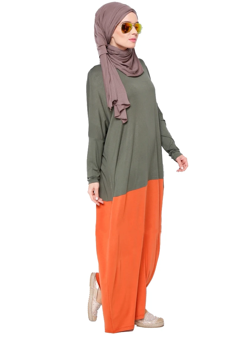 Женское Хлопковое платье макси с длинным рукавом свободного покроя|maxi abaya dress|muslim