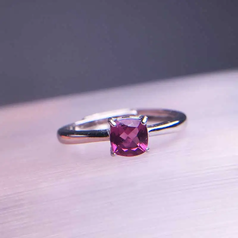 Женское кольцо из родолита с натуральным гранатом CSJ ювелирное изделие