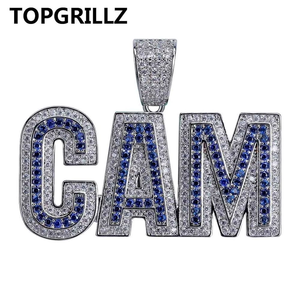 TOPGRILLZ ожерелье и кулон в виде букв пузыря с цепочкой для тенниса мужской хип хоп