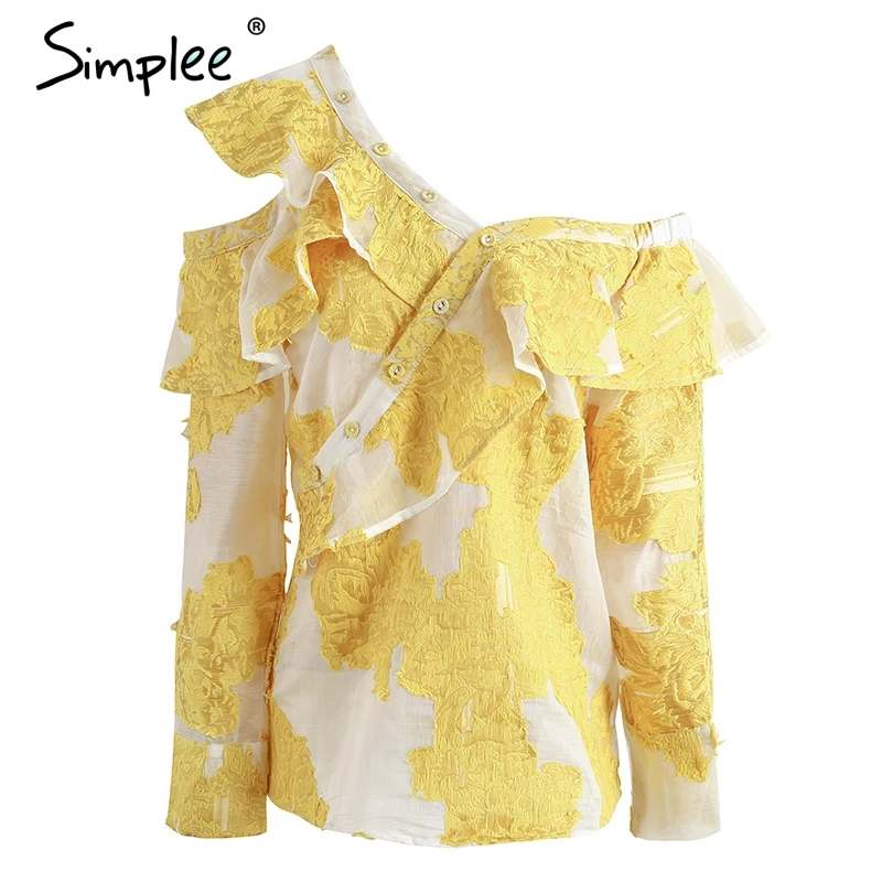 Женская блузка Simplee с открытым плечом женские топы 2019 летние блузки и рубашки