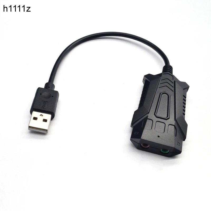 

External USB Sound Card USB to 3.5mm Headphone Adapter Audio Card with LED Indicator For Mic Speaker Laptop Computer Sound Card