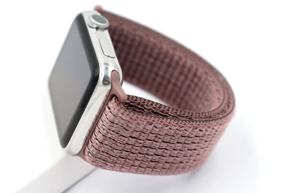 URVOI, Спортивная петля для apple watch, серия 4, 5, 3, 2, 1, ремешок для iwatch, двухслойный Воздухопроницаемый ремешок, тканый нейлоновый дракон, фрукты, 44 мм