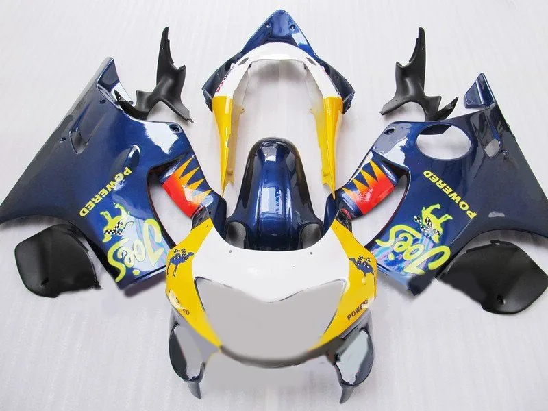 

L36-Custom ABS Injection fairing kits for Blue yellow white CBR600F4 1999 CBR600 F4 2000 CBR600F 99 00 fairngs bodyworks