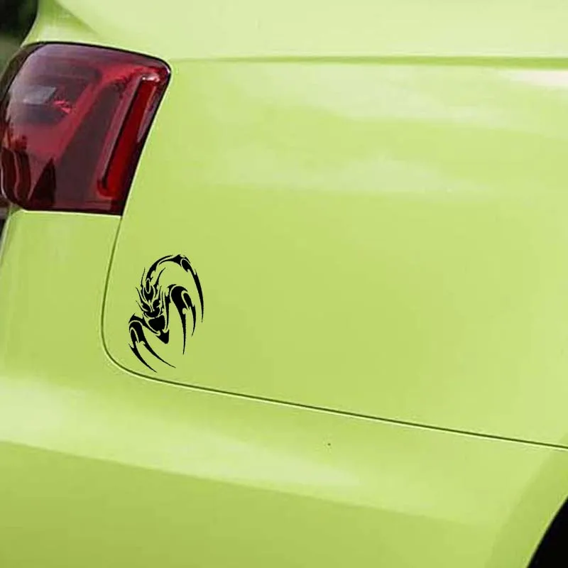

YJZT 9.8CM*15.3CM Tribal Scorpion Cool Fluttering Decal Vinyl Car Sticker Black/Silver C19-0377