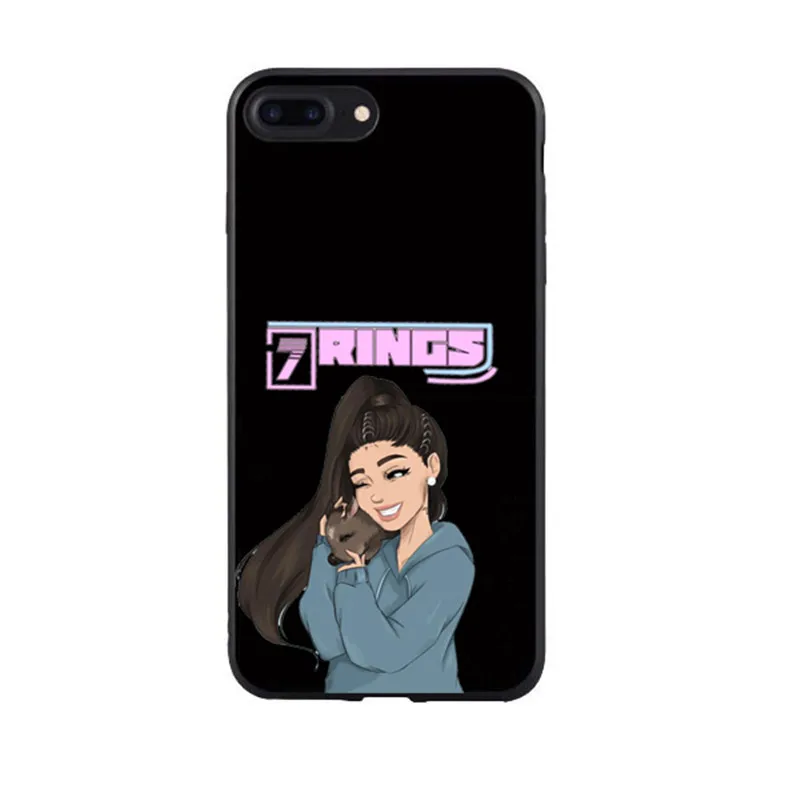 7 колец Thank U seguinte Ariana grande macio cores doces caso de telefone para Для iPhone 11 11PROMAX 6s 7 8 plus x XS XR XSMAX - Цвет: TPU