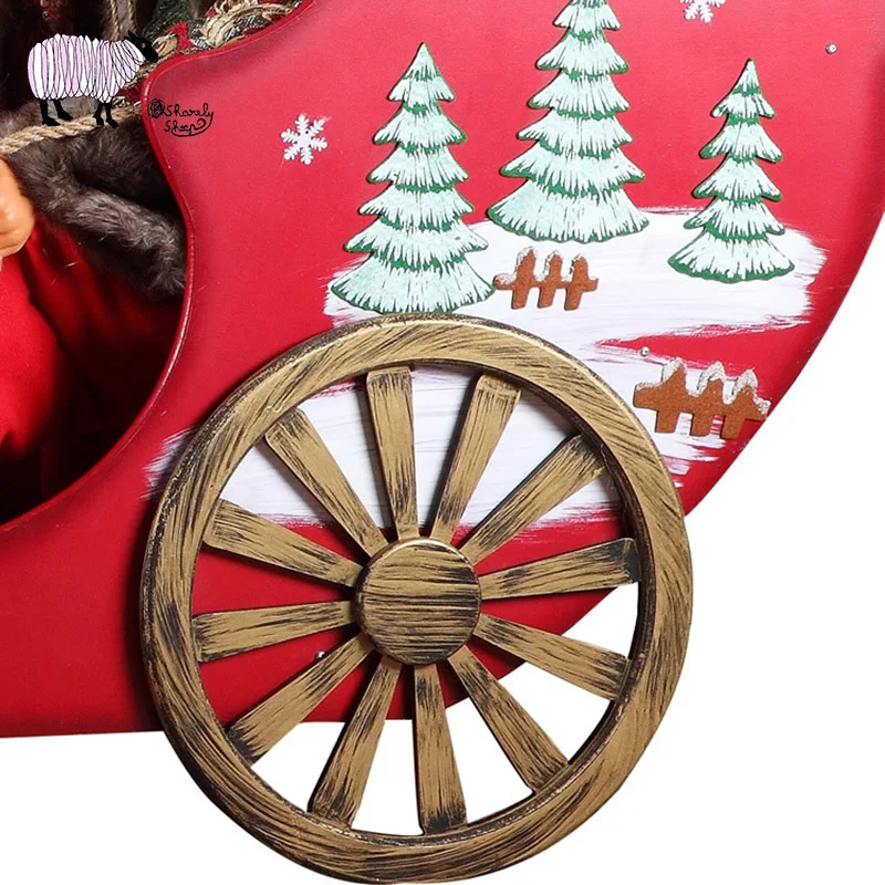 Newborn Baby Christmas Theme Photography Props Wooden Sled Car Deer Set Xmas Tree Photo Shoot fotografia Accessories | Детская одежда и