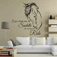 horse riding wall decal quote vinyl art if you climb into the saddle be ready for the ride horse decor wall sticker