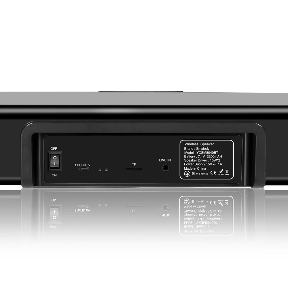 CUJMH Portable Bluetooth Bass Wireless Speaker Soundbar 4400Mah 20W Subwoofer With Remote Control LCD Display Home Theater TV |