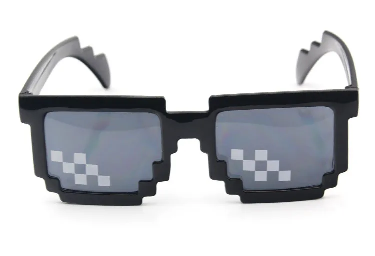 square Солнцезащитные очки 8 Bit MLG Pixelated для мужчин, женщин, детей Thug Life Deal With It, очки для вечеринки, мозаичные винтажные очки, Панк Рейв, наряд - Цвет: square