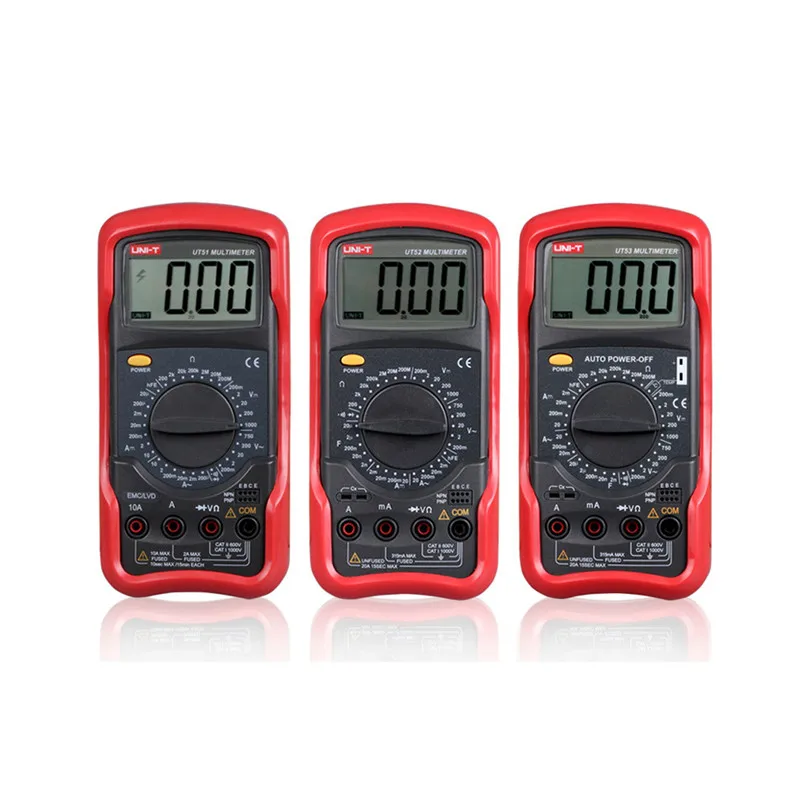 Цифровой мультиметр uni t UT55 1000 V 20A DMM AC/DC вольтметр переменного тока сопротивление