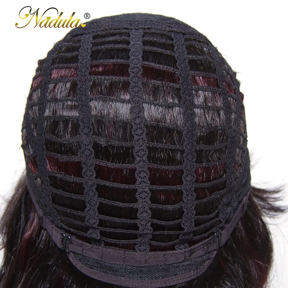 Nadula волосы короткие прямые человеческих волос парики для Для женщин машина
