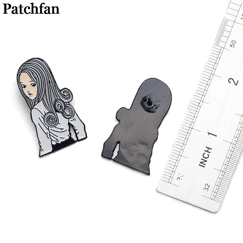 Patchfan японский ужас Junji Ito Uzumaki цинковый галстук булавки броши для рюкзака, одежды для мужчин и женщин Декоративные значки медаль A2065