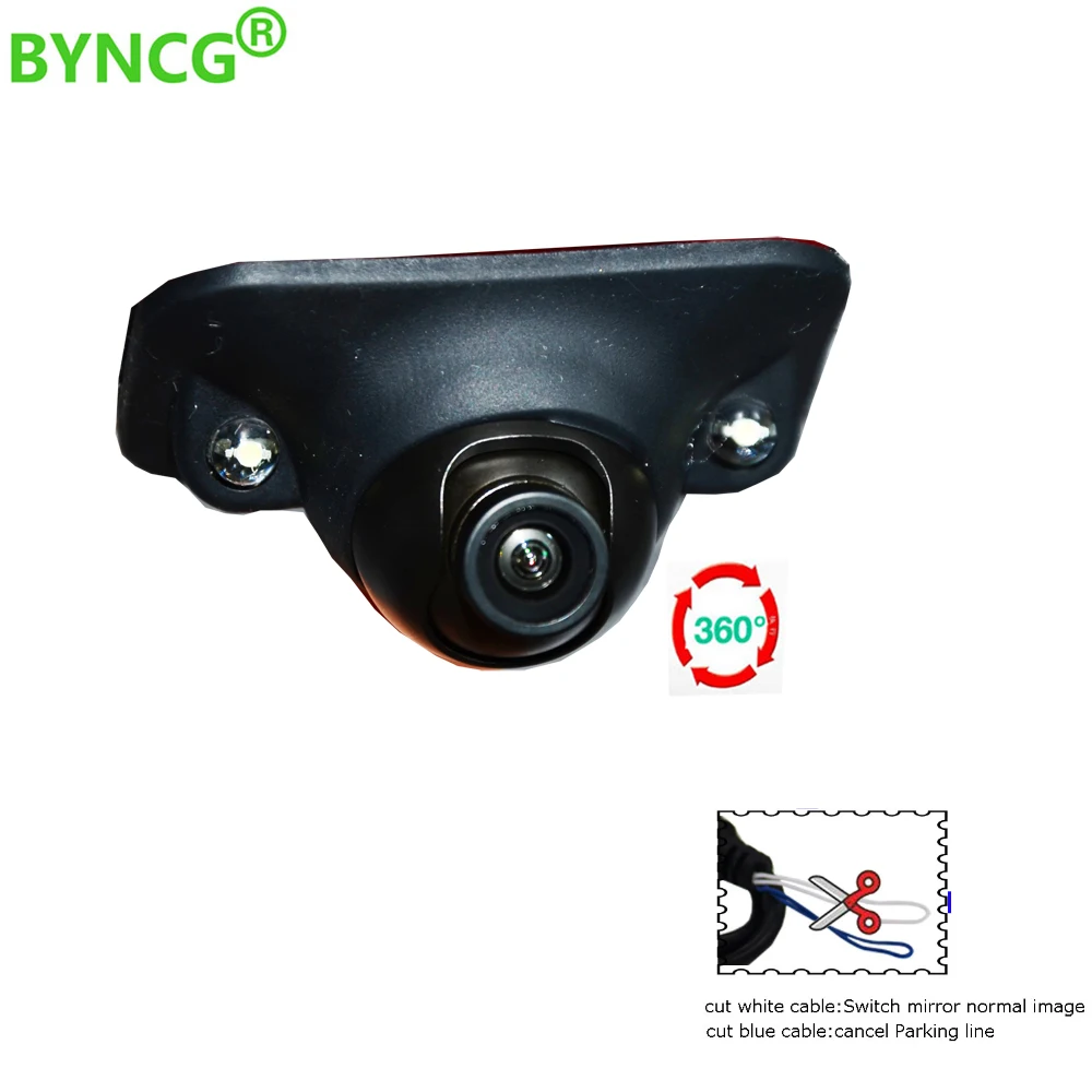 

BYNCG Mini CCD Coms HD Night Vision 360 Degree Car Rear View Camera Front Camera Front View Side Reversing Backup Camera