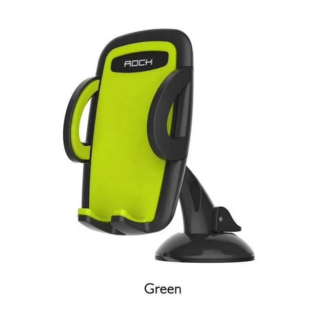 Green Автомобильный держатель для телефона Rock для iPhone, samsung, LG, смартфона, универсальная Регулируемая поворотная опора для сотового телефона, автомобильный держатель для мобильного телефона - Цвет: Green