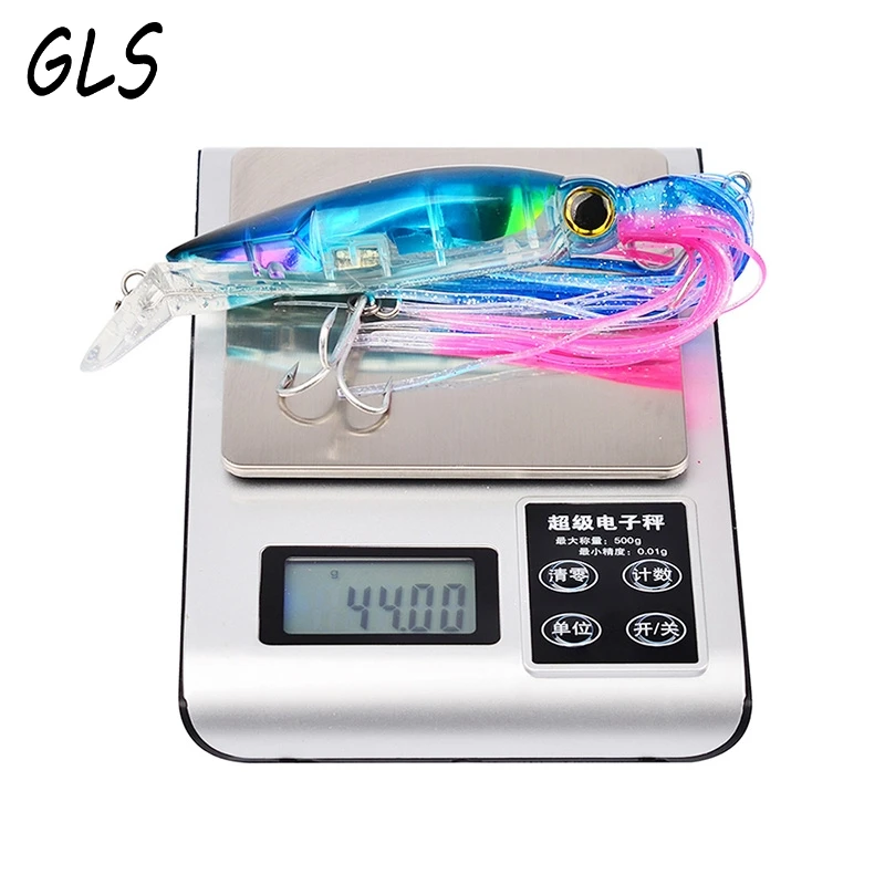 Мягкая приманка для рыбалки 140 мм 40 г мягкая светящаяся в виде кальмара высокая