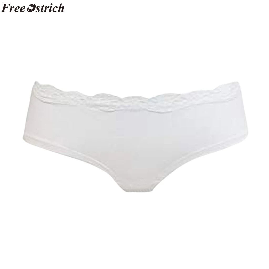 Бесплатная Страусиные сексуальные кружевные трусики женское хлопковое нижнее