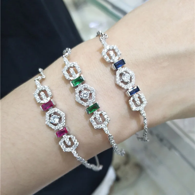 Женский браслет из серебра 925 пробы с фианитом | Украшения и аксессуары