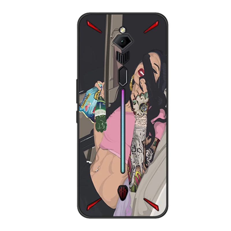 Красивый чехол для Nubia Red magic 3 Мягкая силиконовая задняя крышка для Nubia Redmagic3 чехол для телефона Redmagic 3 NX629J корпус TPU бампер