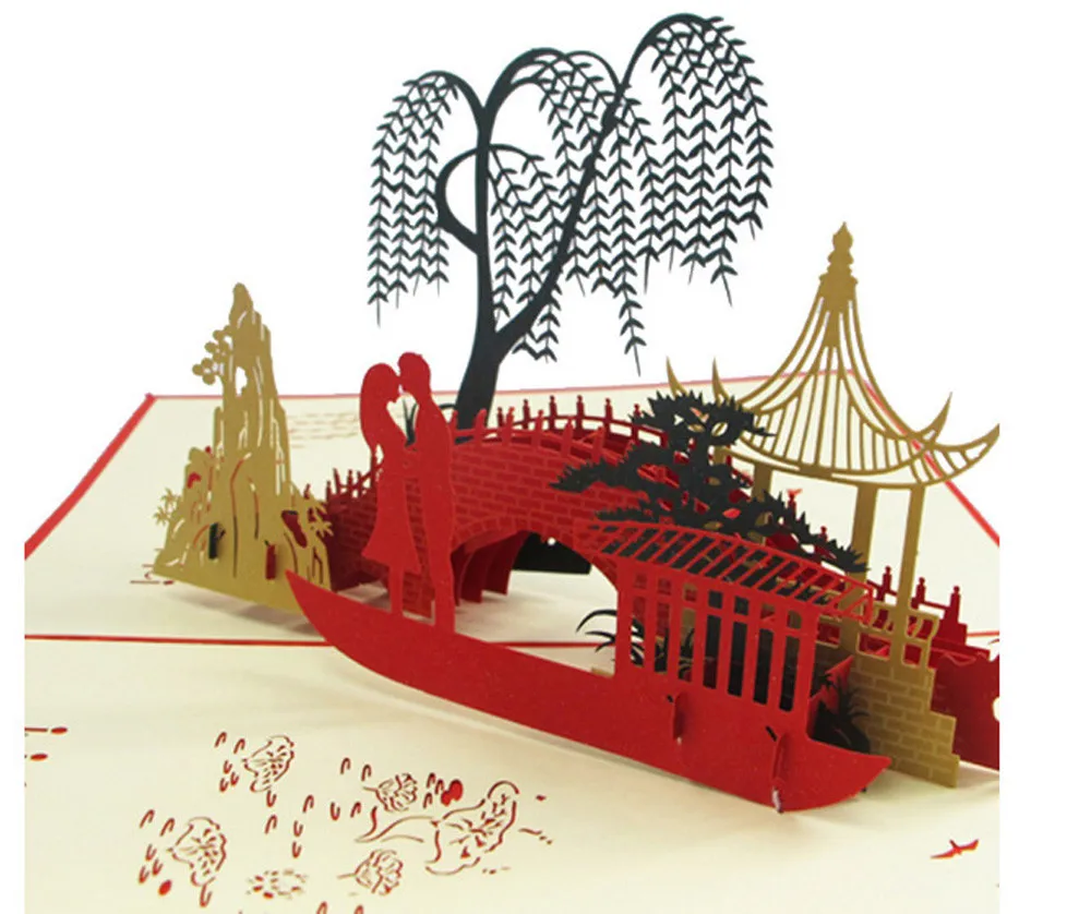 3D 10X15 см перец всплывающие карты валентинка влюбленный для дня рождения, свадьбы поздравительные открытки для юбилея Открытки и приглашения# M5