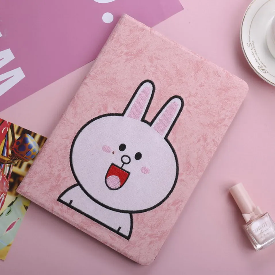 Rabbit mini123 3D мультфильм Вышивка чехол для Apple ipad Mini 3 Mini 2 Mini 1 чехол-искусственная кожа Смарт проснувшись сна флип YCJOYZW - Цвет: Rabbit mini123