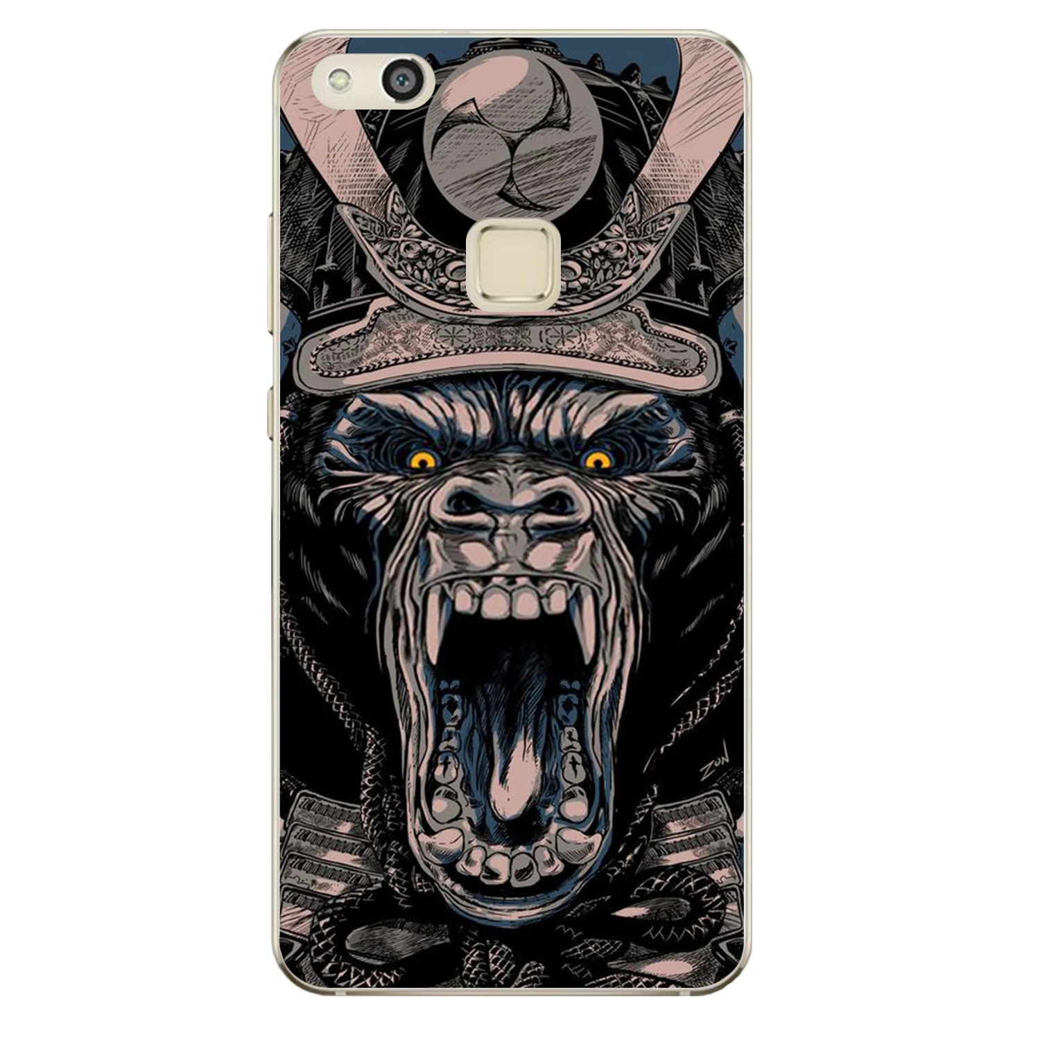 Чехол для Huawei P10 Plus мягкий силиконовый чехол из ТПУ Lite Fundas Angry Gorilla Tiger Wolf Warrior