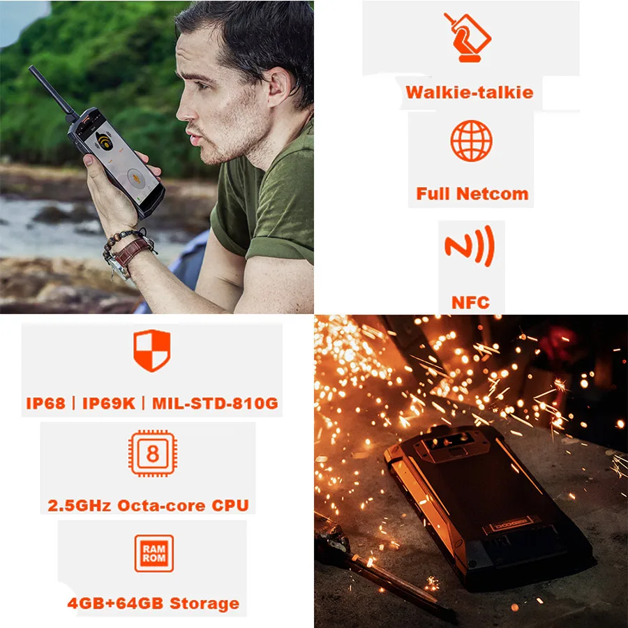 DOOGEE S80 Lite IP68/IP69K мобильный телефон рация беспроводной зарядки NFC 10080 мАч 12V2A 5 99 FHD Helio